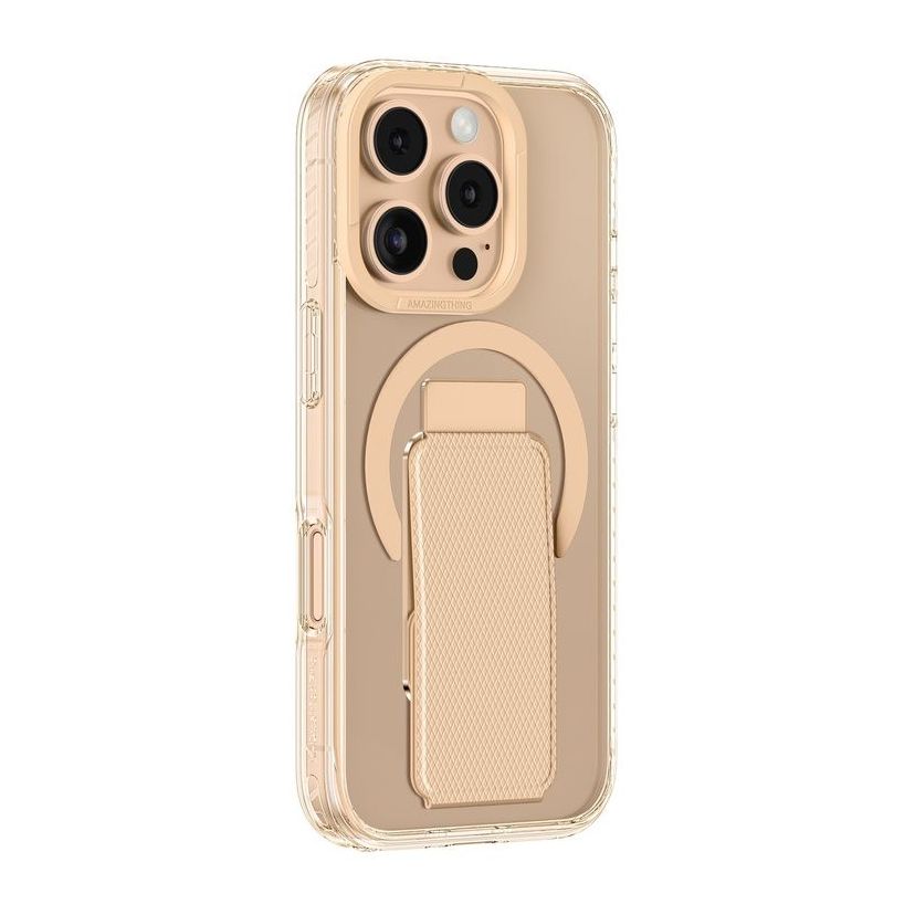 AmazingThing Titan Pro Holder Magsafe Drop Proof Case For iPhone 16 Pro Max 6.9-Inch - Rose Gold