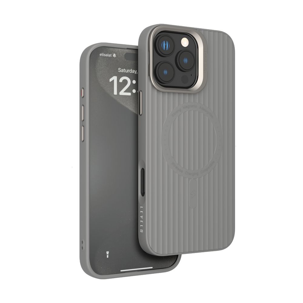 Levelo Livia TPU Silicone Case For iPhone 16 Pro - Grey