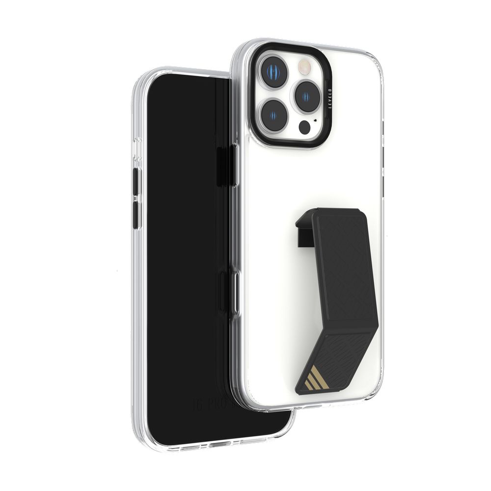 Levelo Morphix Clara Grip Case For iPhone 16 Pro Max - Black