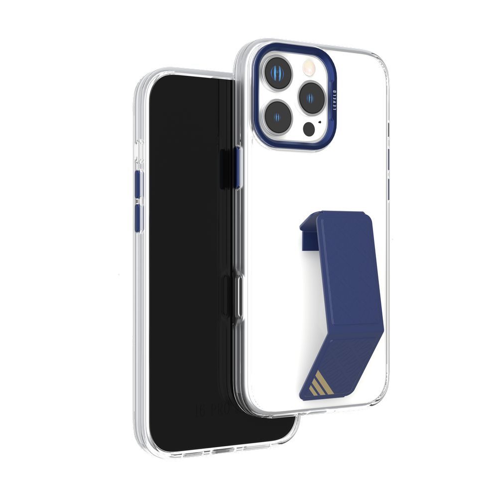 Levelo Morphix Clara Grip Case For iPhone 16 Pro - Blue