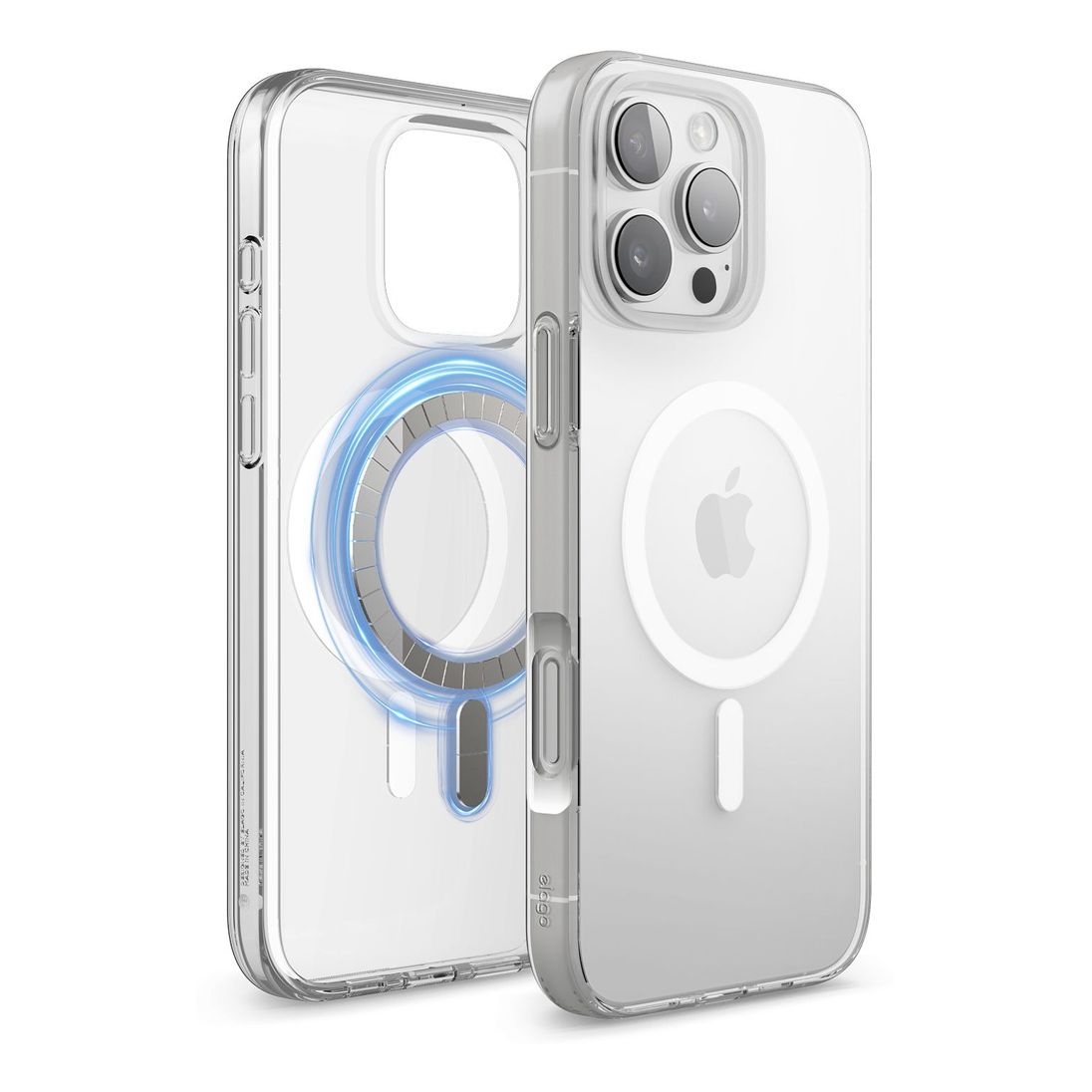 Elago Magnetic Hybrid case for iPhone 16 Pro Max - Clear with White MagSafe