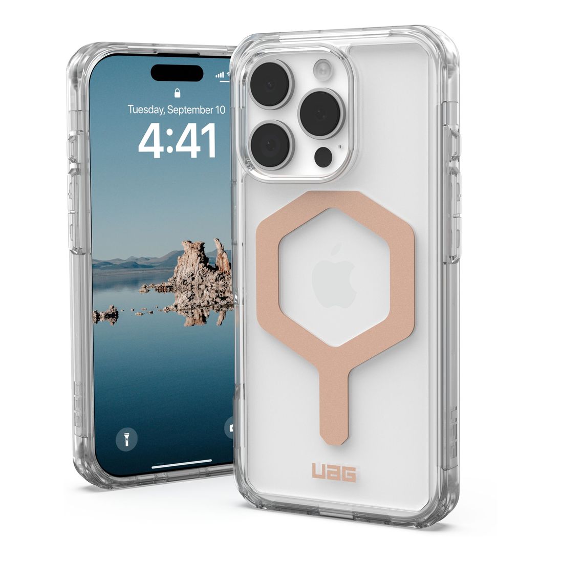 UAG Plyo MagSafe Case for iPhone 16 Pro - Ice/Rose Gold