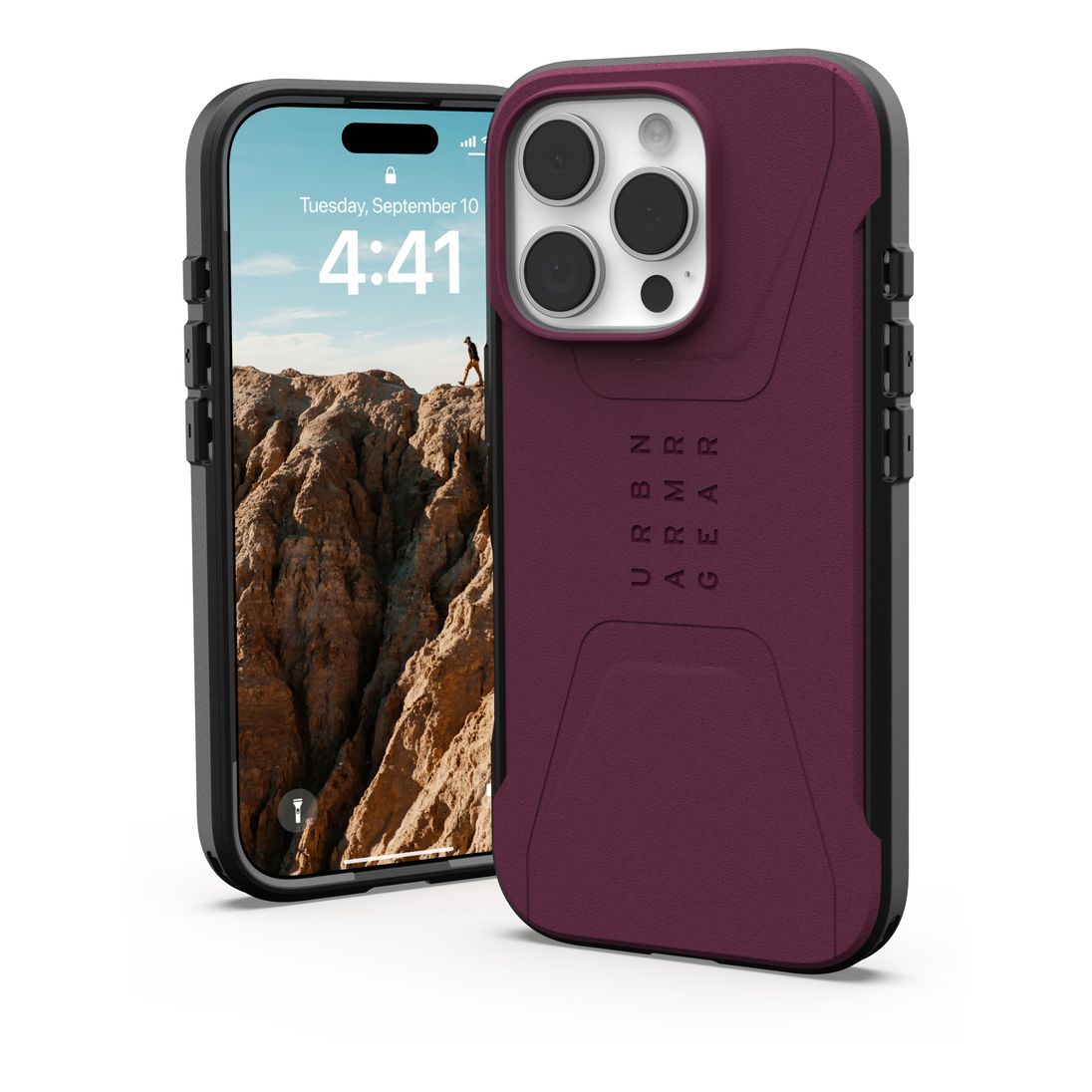 UAG Civilian MagSafe Case for iPhone 16 Pro - Bordeaux