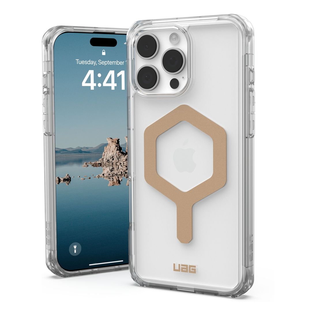 UAG Plyo MagSafe Case for iPhone 16 Pro Max - Ice/Gold