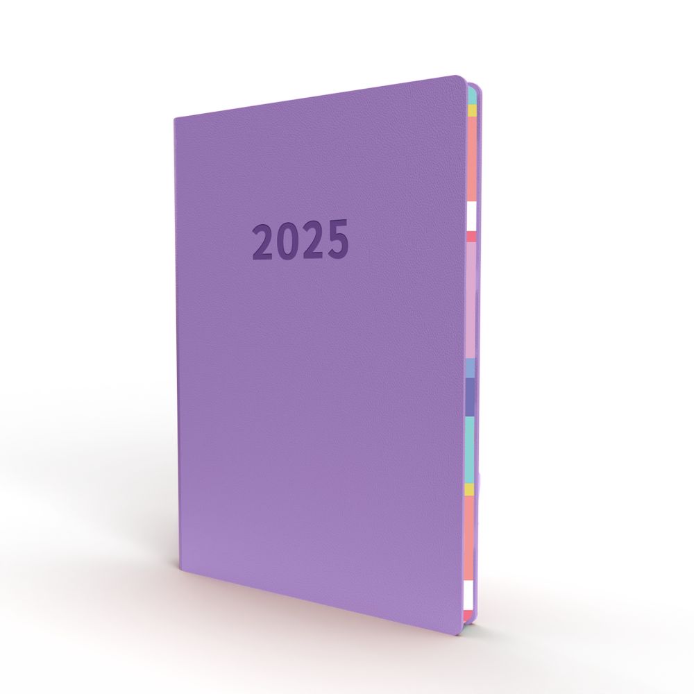 Collins Debden Edge Mira 2025 A5 Diary Week To View Diary And Bullet Journal - Lilac