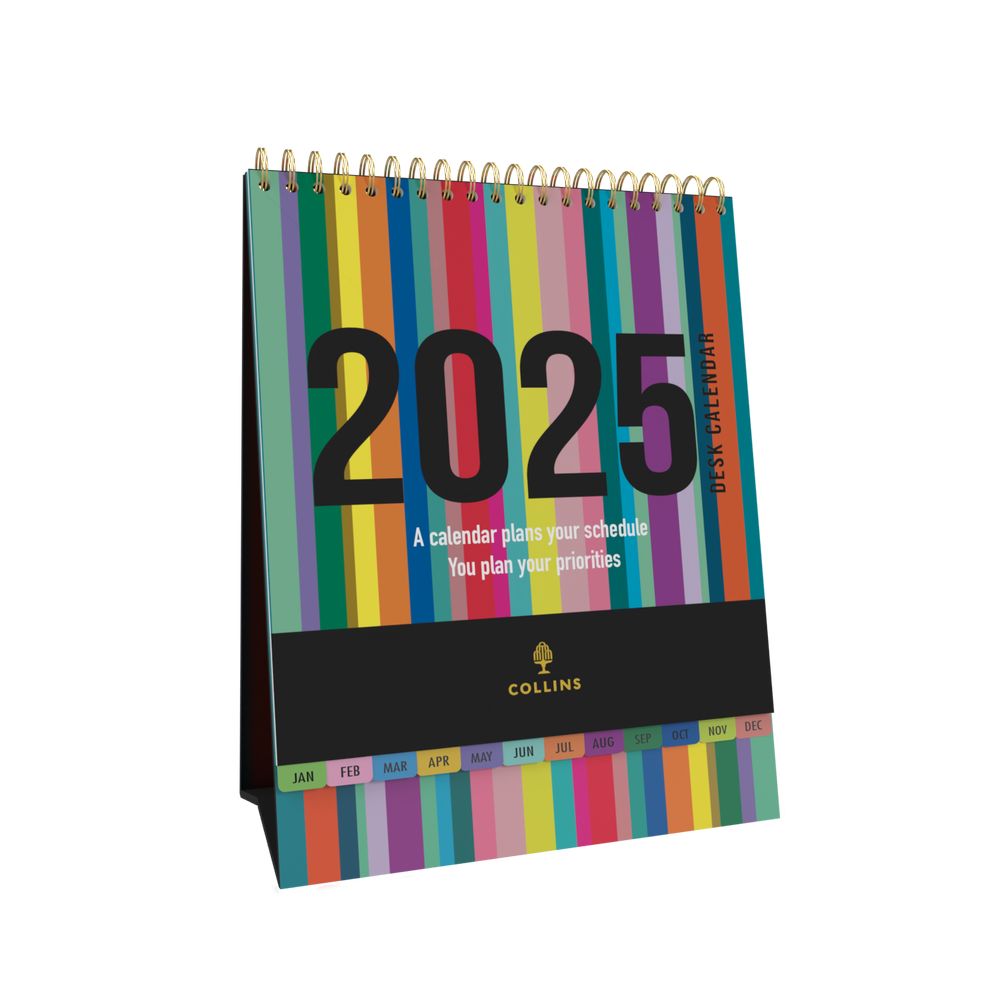 Collins Debden Edge Rainbow 2025 Desk Calendar