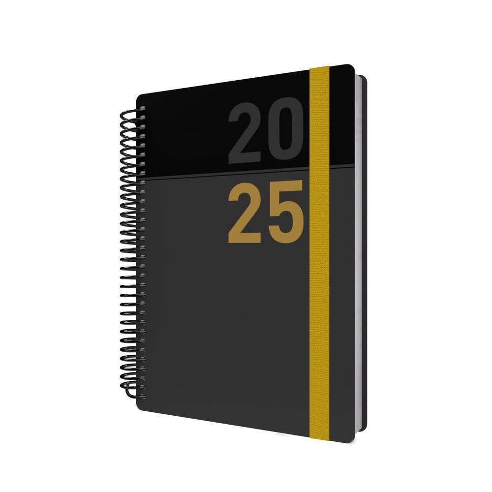 Collins Debden Delta 2025 A5 Planner Day To A Page Diary (With Appointments) - Yellow