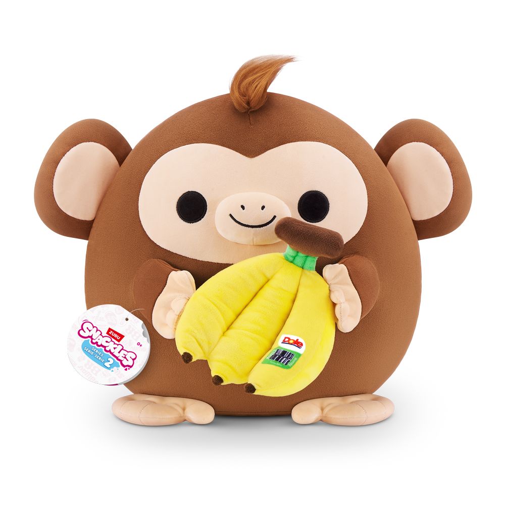 Snackles Series 2 Riko The Monkey And Dole (Banana) 14-Inch Plush Toy