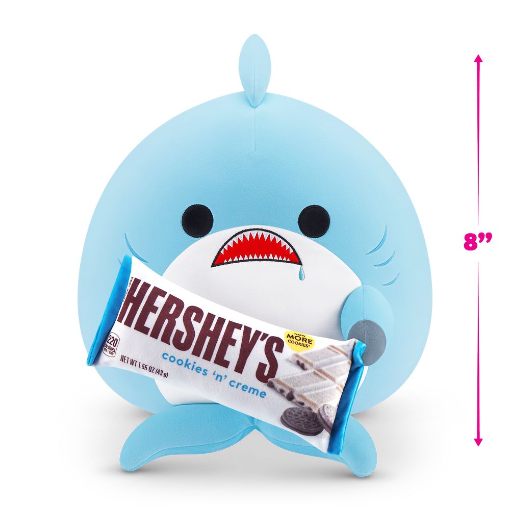 Snackles Series 2 Seth The Shark And Hershey (Cookies N Cream) 8-Inch Plush Toy