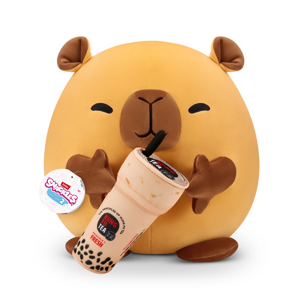 Snackles Series 2 Spencer The Capybara And Kung Fu Boba Tea 16-Inch Plush Toy