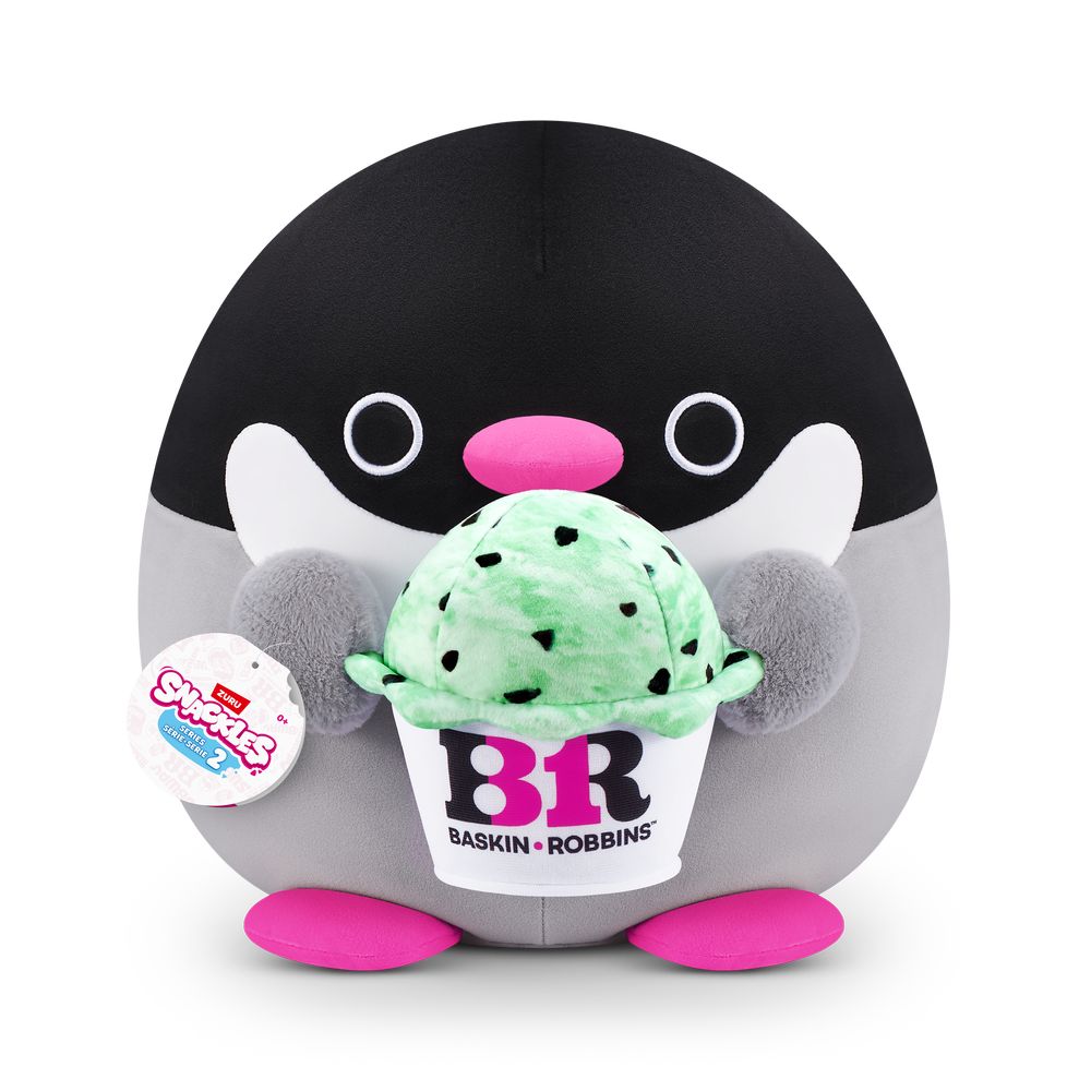 Snackles Series 2 Penelope The Penguin And Baskin Robbins (Mint) 16-Inch Plush Toy