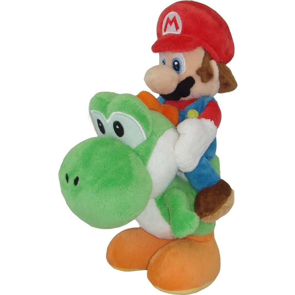 San-Ei Super Mario Mario And Yoshi 8-Inch Plush Toy