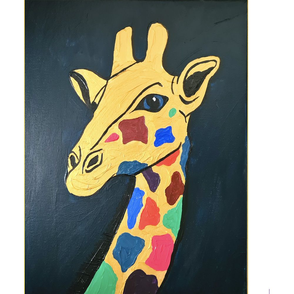 Kidz Love Art - Pop Art - Giraffe Guided Painting Art Set