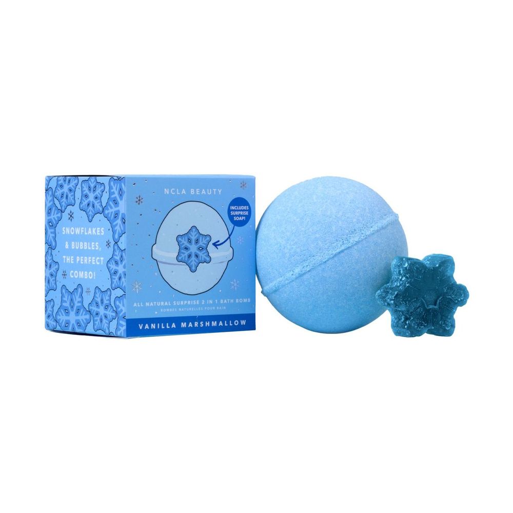 NCLA Beauty Vanilla Marshmallow Bath Bomb (with Snowflake Soap)