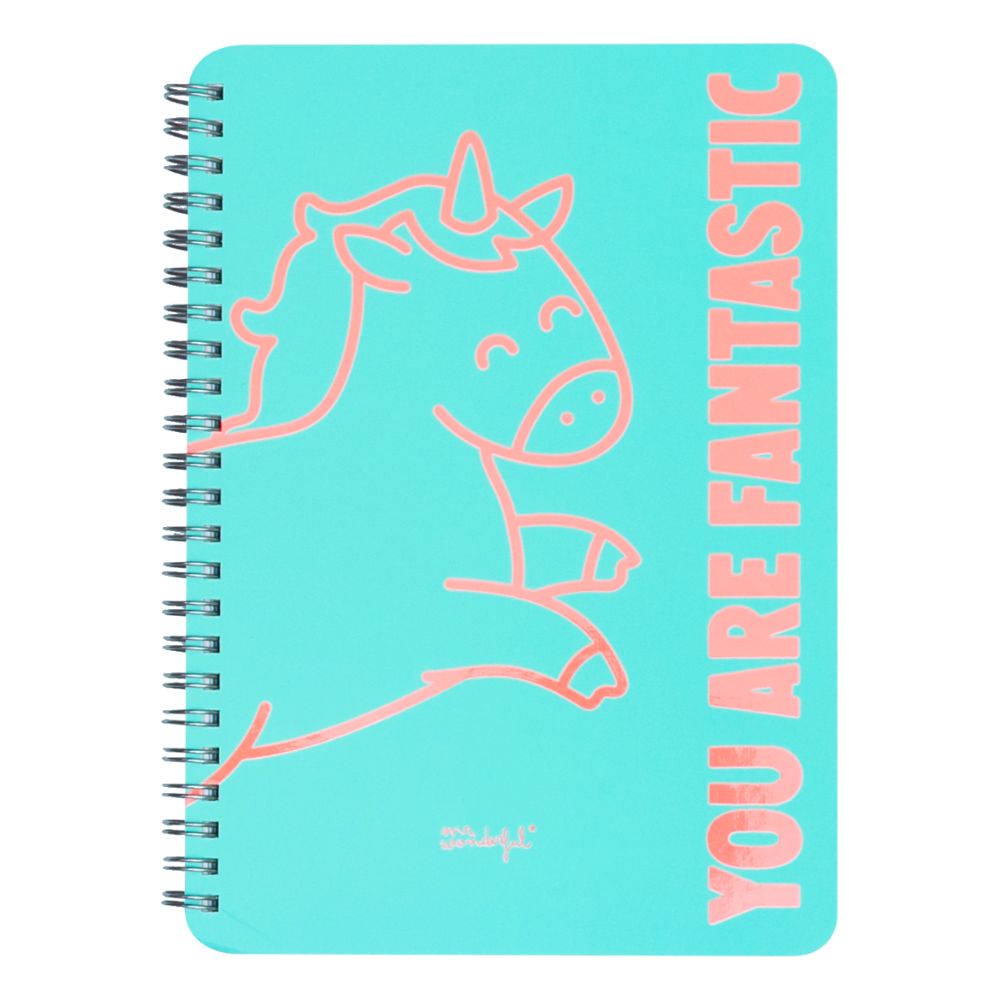 Mr. Wonderful A5 Notebook Unicorn Mint - You Are Fantastic