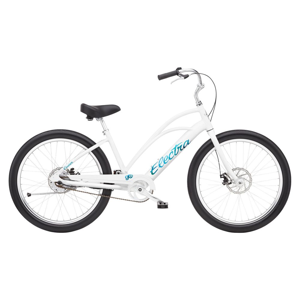 Electra Women's E-Bike Cruiser Lux Go! Step-Thru White 26