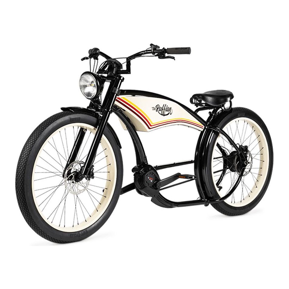 Ruff Men's E-Bike The Ruffian Bosch Cx 500 Wh Gates Baja Black 26