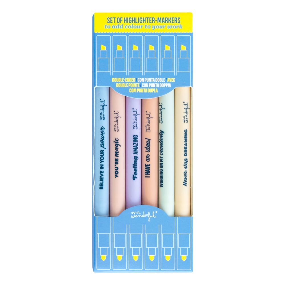 Mr. Wonderful Set Of Highlighter-Markers To Add Colour To Your Work