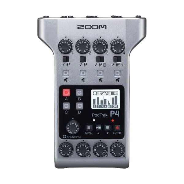 Zoom PodTrak P4 4-input Ultimate Recorder for Podcasting