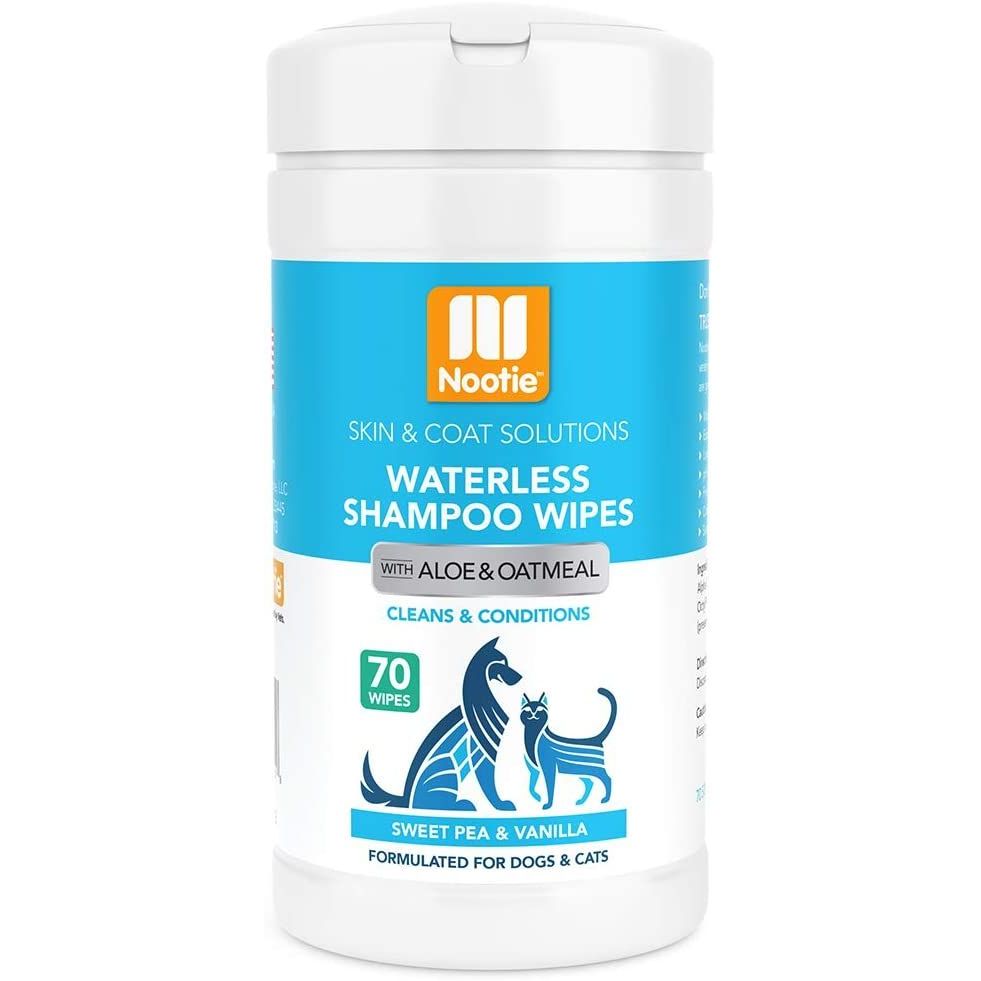 Nootie Sweet Pea and Vanilla Waterless Shampoo Pet Wipes (70 Pack)