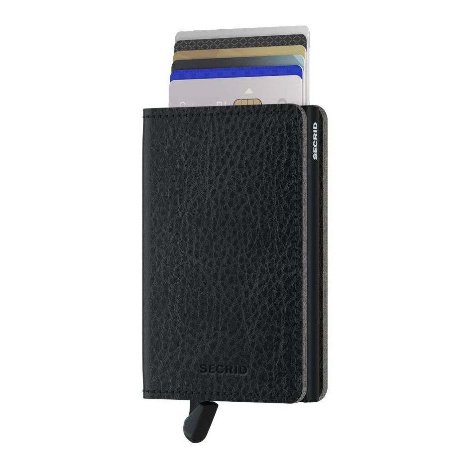 Secrid Slimwallet - Vegetable Tanned Leather - Black/Black