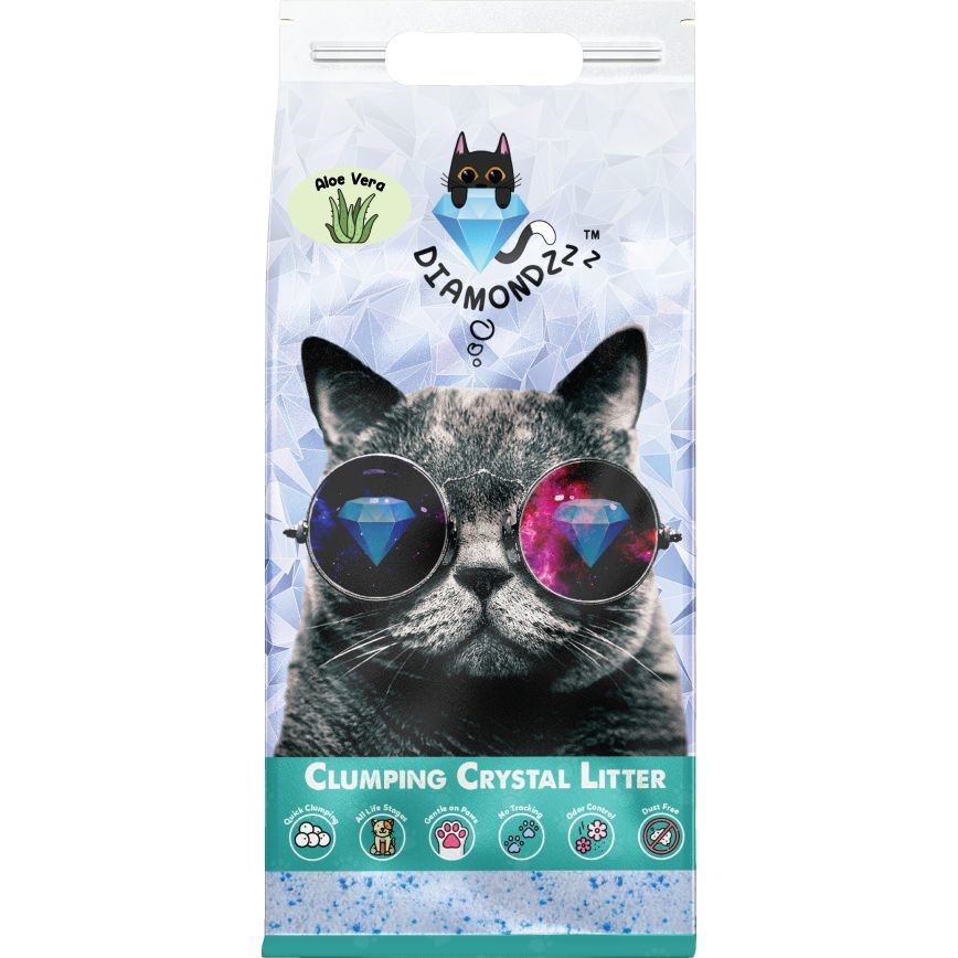 Nutrapet Diamondzzz Clumping Cat Litter Silica Gel Aloe Vera - 2.7Kg