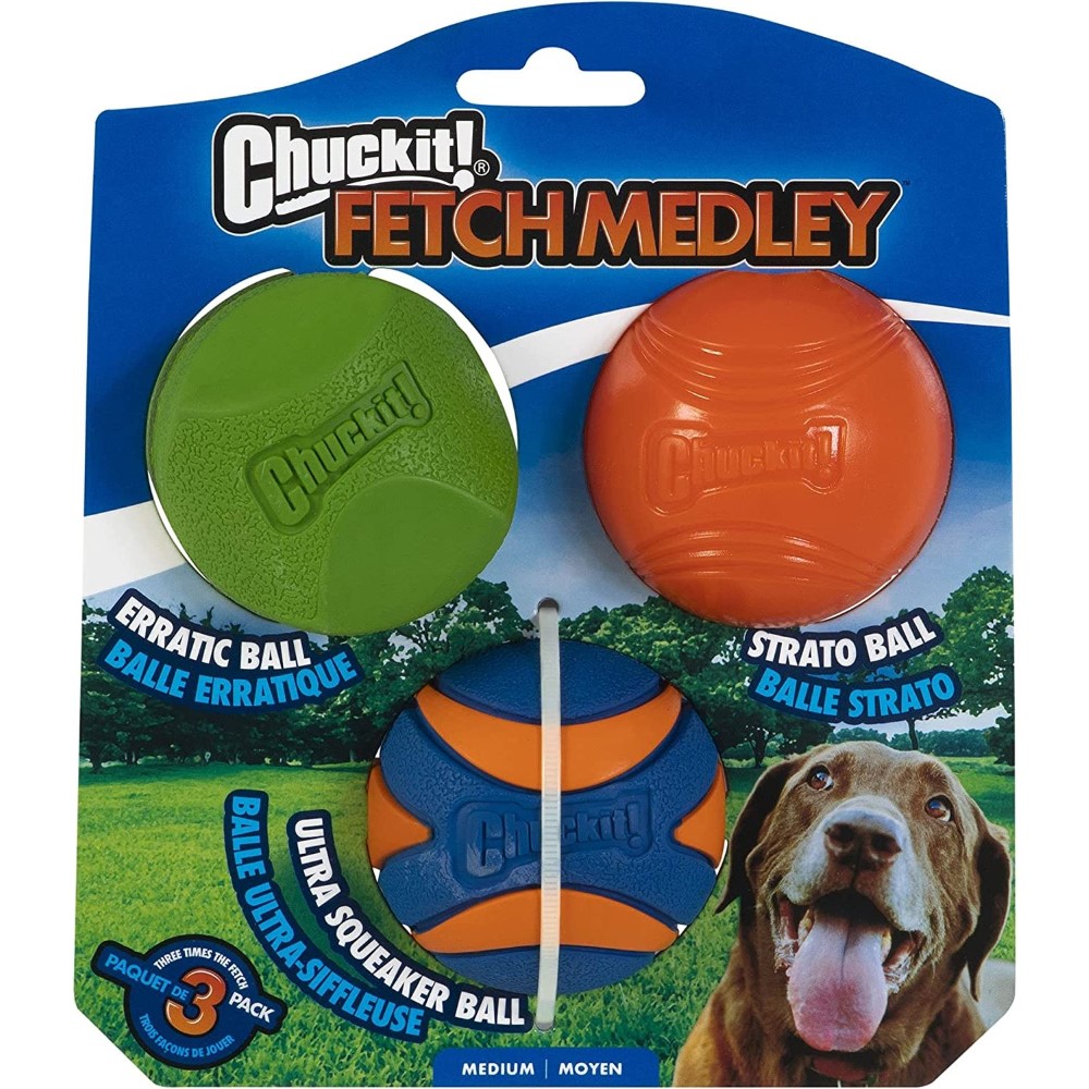 Chuckit! Fetch Medley Gen 2 Medium - 3-Pack