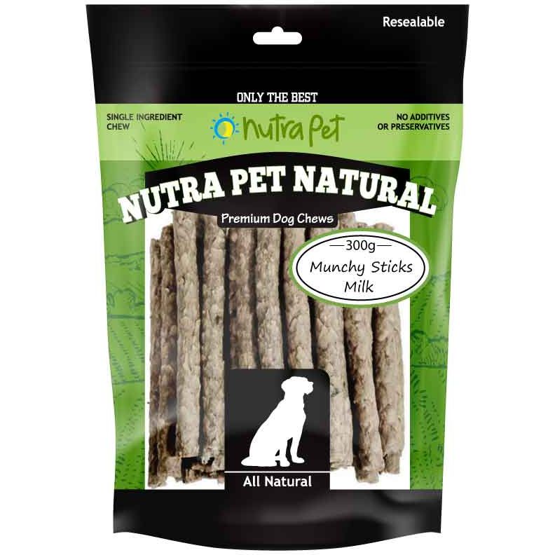 Nutrapet Munchy Sticks Dog Treats - White Milk 300g