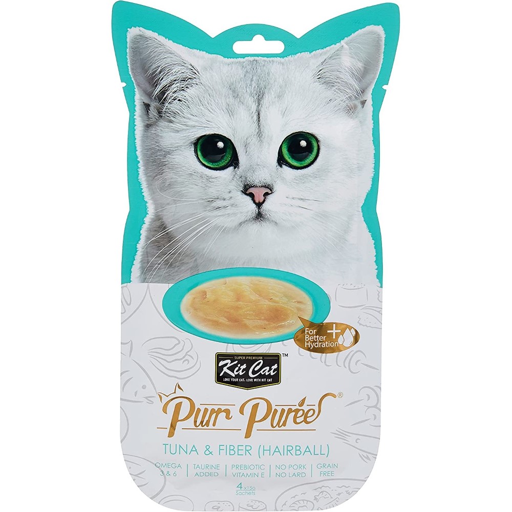 Kit Cat Puree Tuna & Fiber (Hairball)