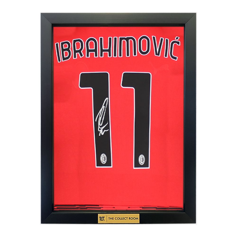 The Collect Room Zlatan Ibrahimovic Back Signed Modern Ac Milan Home Shirt