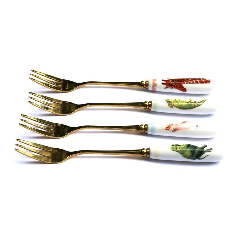 Yvonne Ellen Cake Forks Animals (Set Of 4)