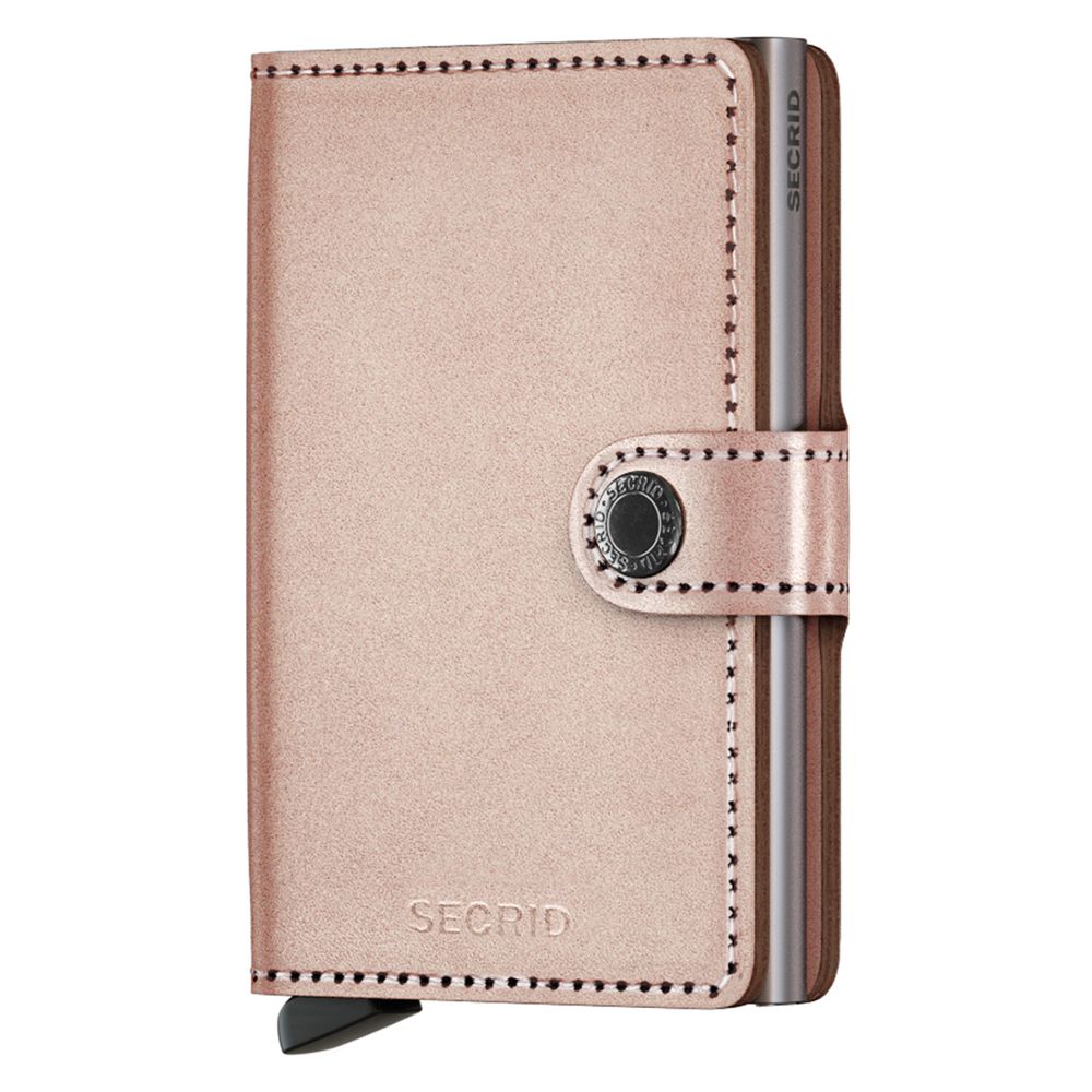 Secrid Miniwallet - Metallic Leather - Rose