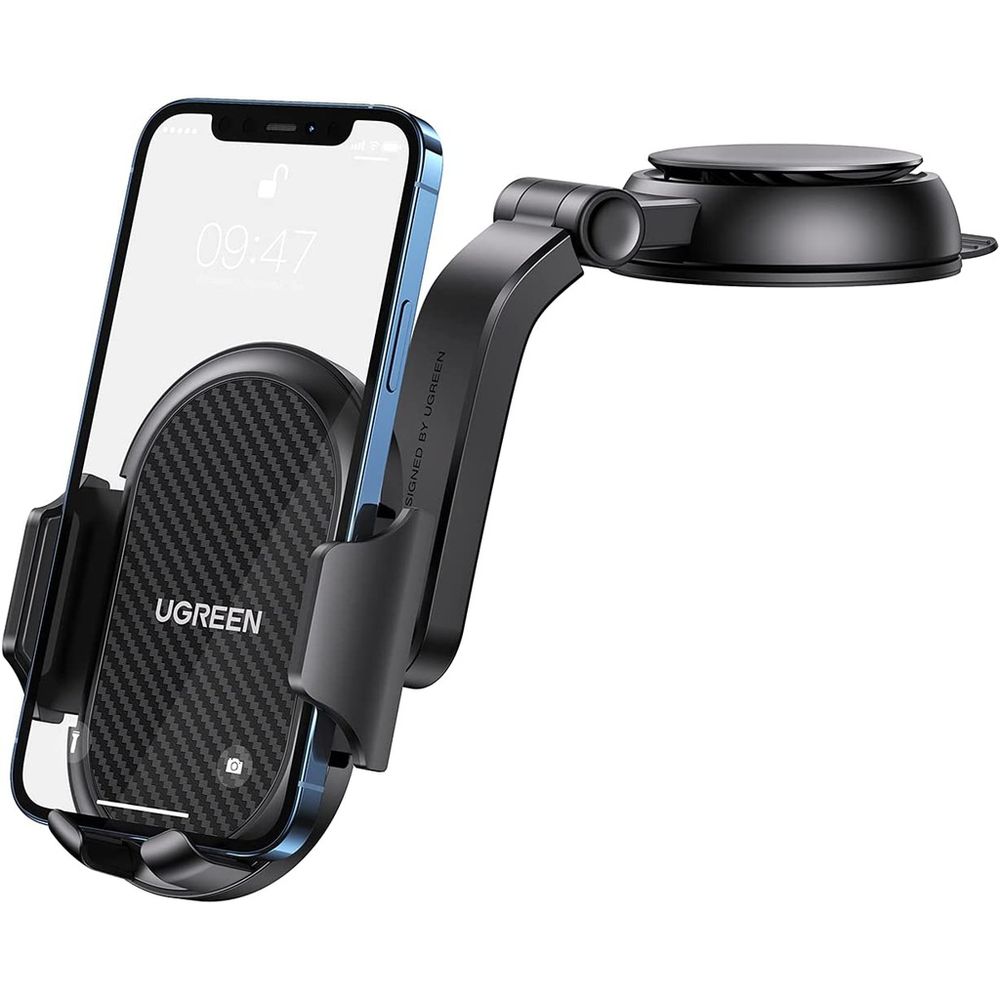 Ugreen Waterfall-Shaped Suction Cup Phone Mount - Black