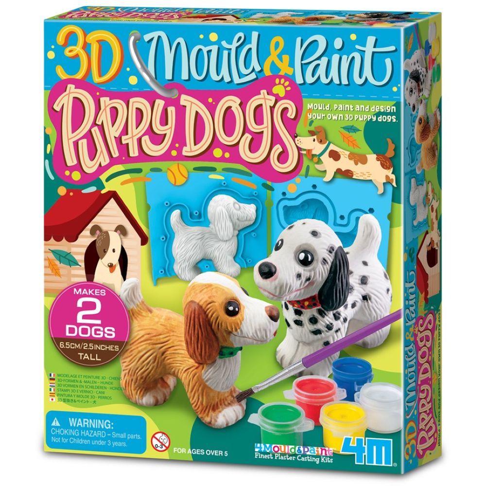 4M 3D Mould And Paint Puppy Dogs Craft Kit