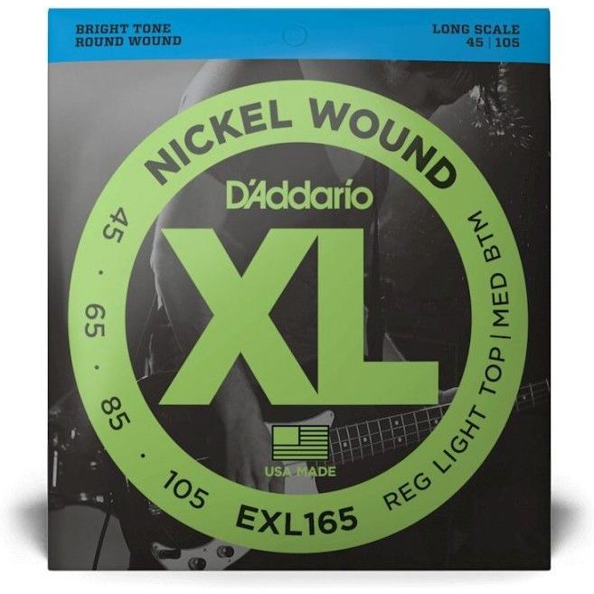 D'Addario Regular Light Top/Medium Bottom Long Scale Bass Strings