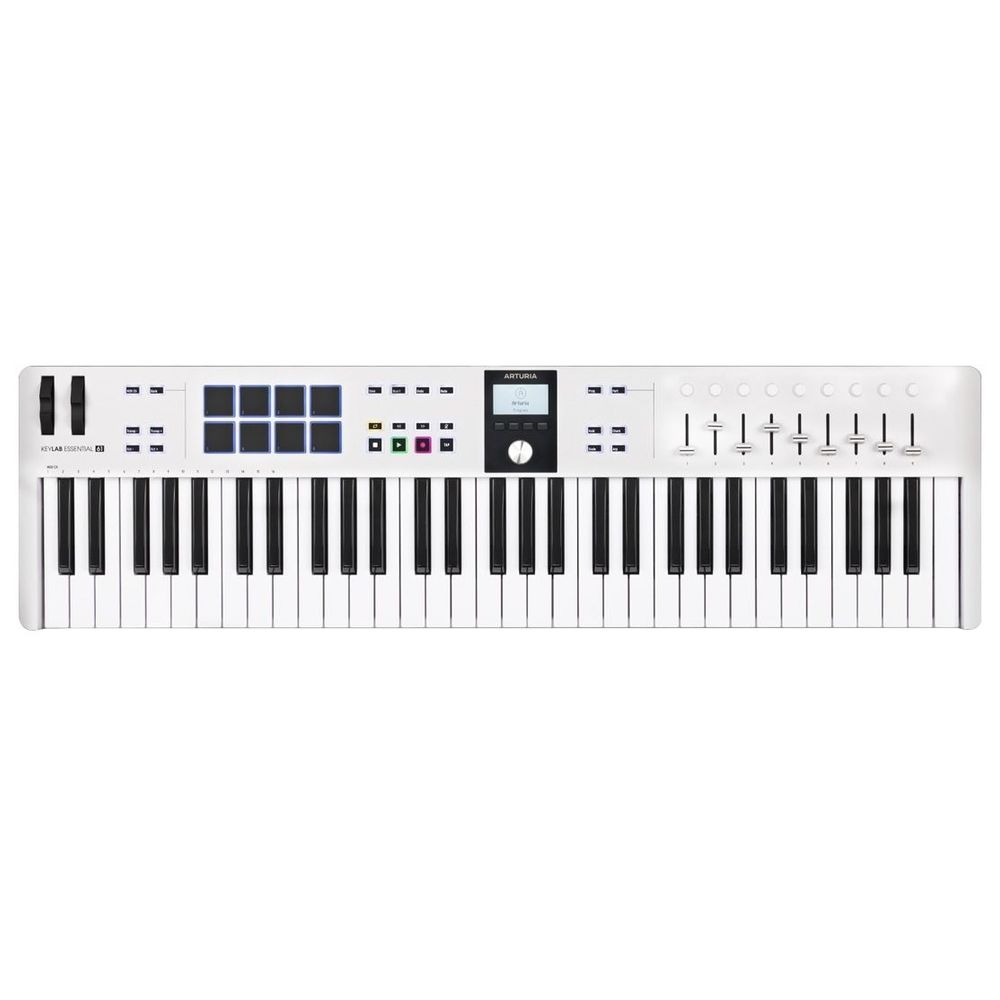 Arturia Keylab Essential 61-Key MK3 Midi Controller - White