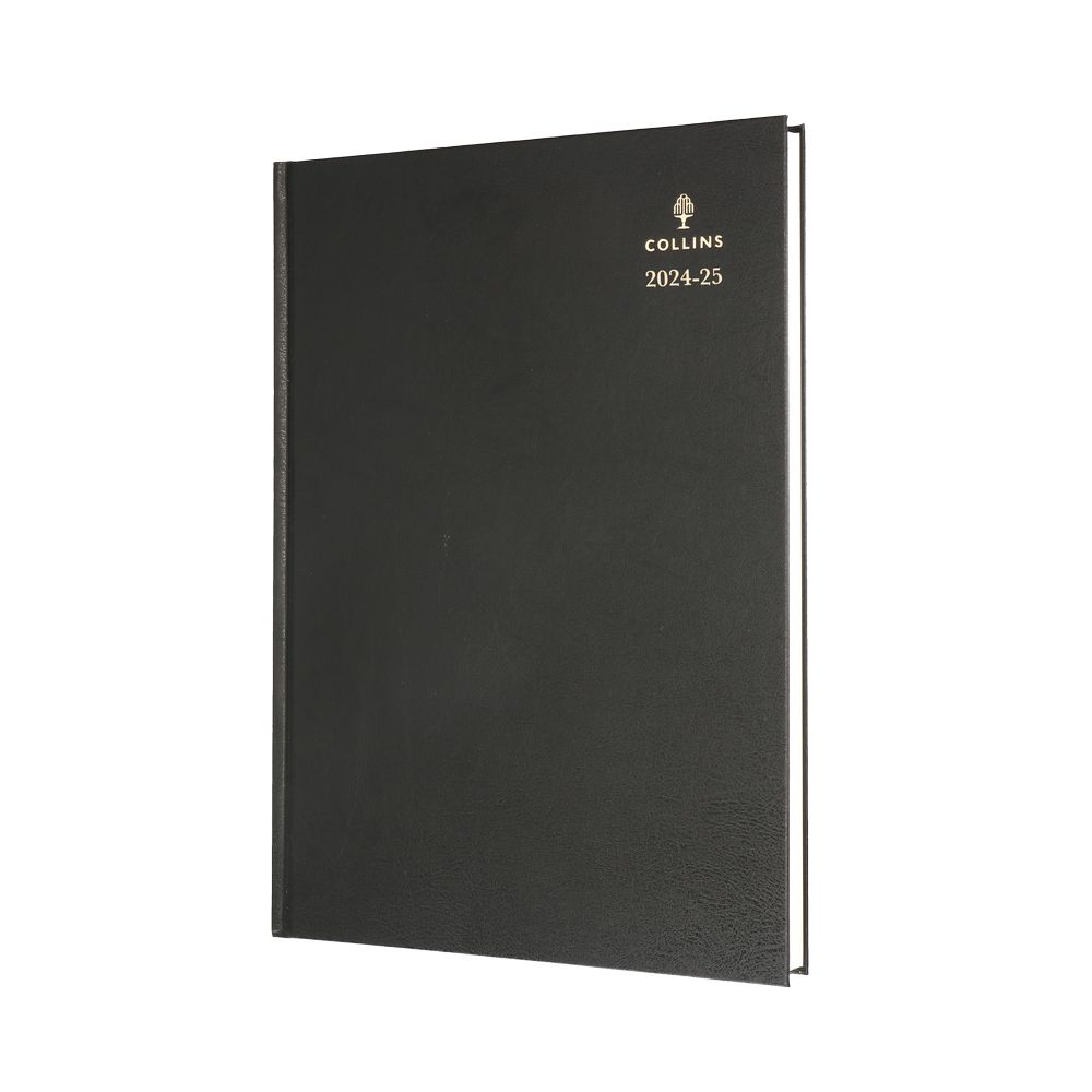 Collins Debden Standard Desk Academic July 2024 - July 25 A4 Week To View Mid Year Diary Planner (Appointments) College/ University Term Journal - Black - 40M.99-2425 (128 Sheets)