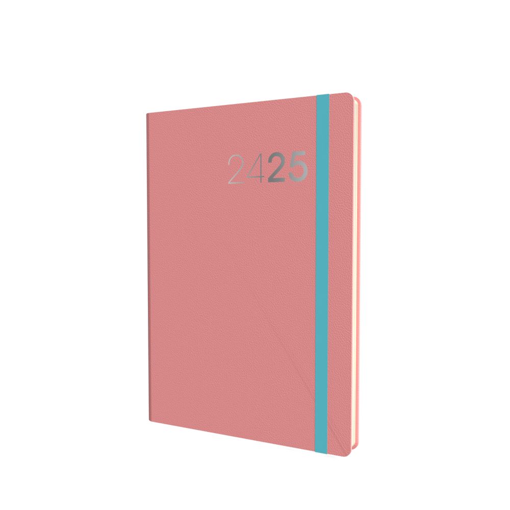 Collins Debden Legacy Academic July 2024 - July 25 A6 Week To View Mid Year Diary Planner School/ College/ University Term Journal - Pink - CL63M.50-2425 (168 Sheets)