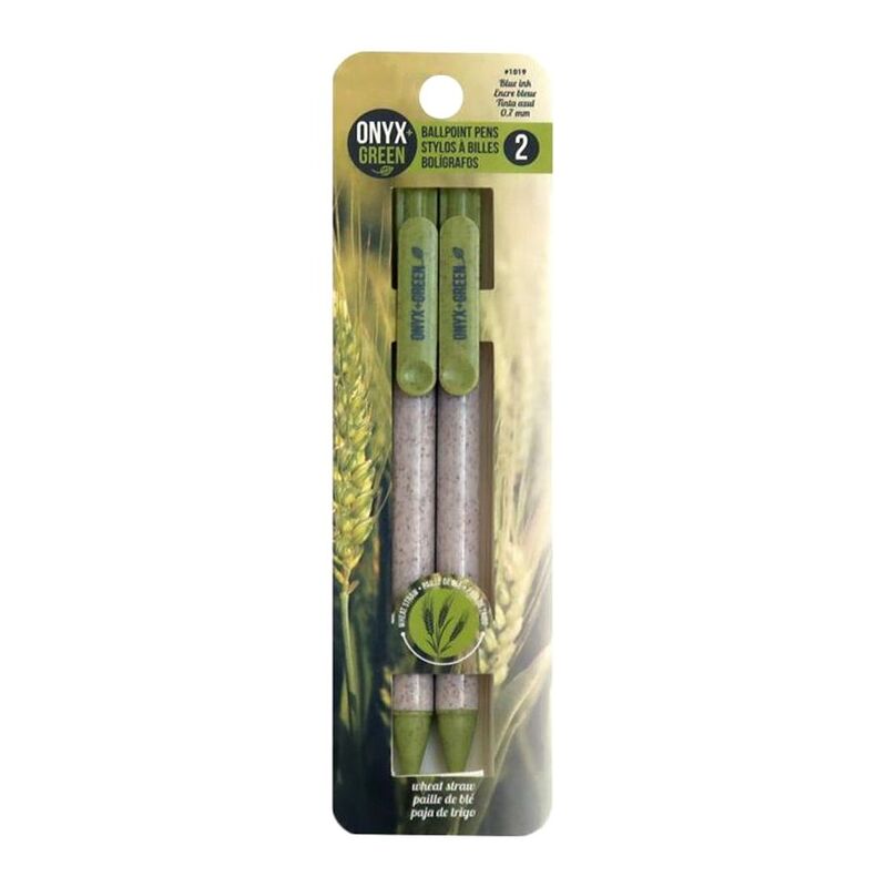 Onyx & Green Ball Eco-Friendly Pen Blue.7mm (2 Pack)