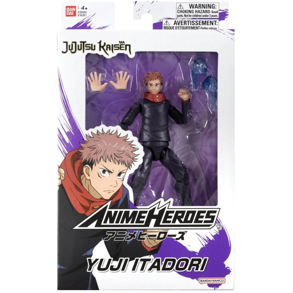 Bandai Jujutsu Kaisen Anime Heroes Yuji Itadori 6.5 Inch Action Figure