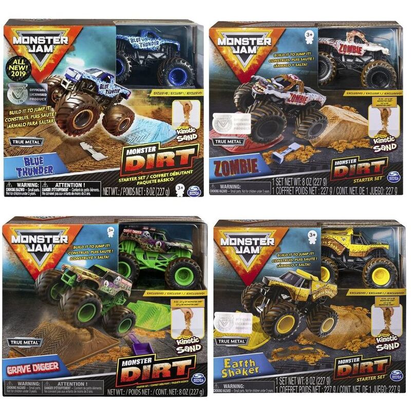 Spin Master Monster Jam Monster Dirt Starter Set With Kinetic Sand (Assorted - Includes 1)