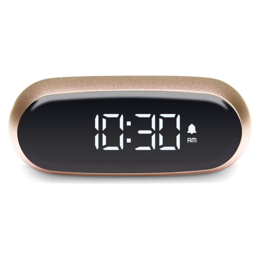 Lexon Minut Mini Alarm Clock-Gold