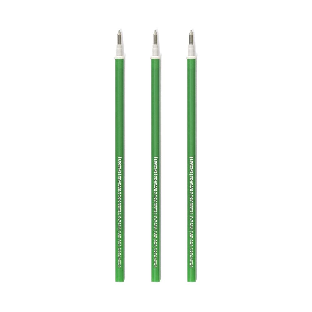 Legami Refill Erasable Pen - Green (Pack of 3)