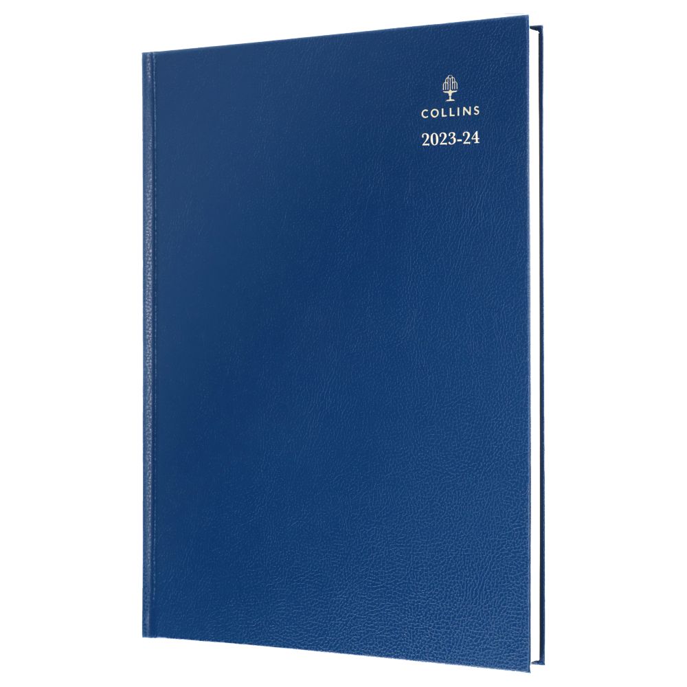 Collins Mid-Year 2023-2024 A4 Day-To-Page Appointments Paper Blue