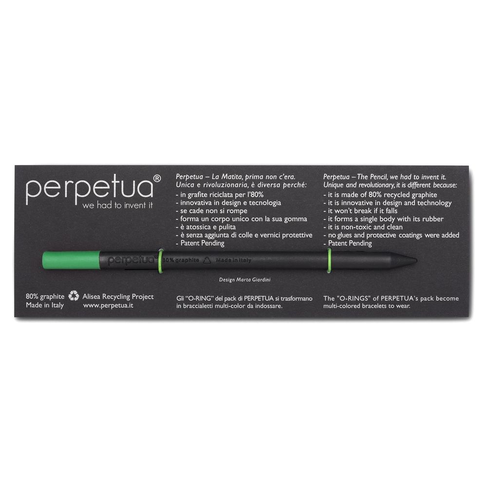 Perpetua Matita 80% Grafite Pencil Green B - Zantech