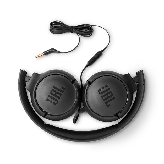 JBL Tune 500 Black Wired On-Ear Headphones