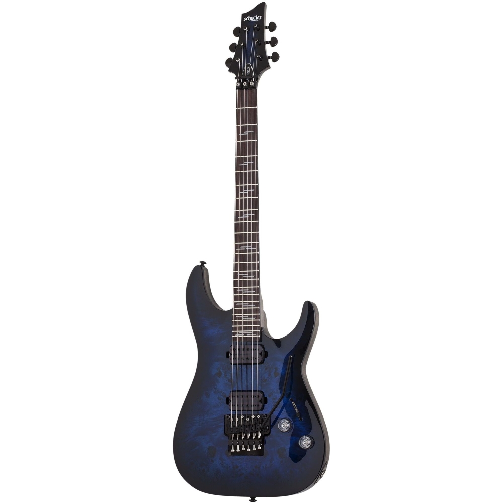 Schecter 2455 Electric Guitar Omen Elite-6 FR - See Thru Blue Burst