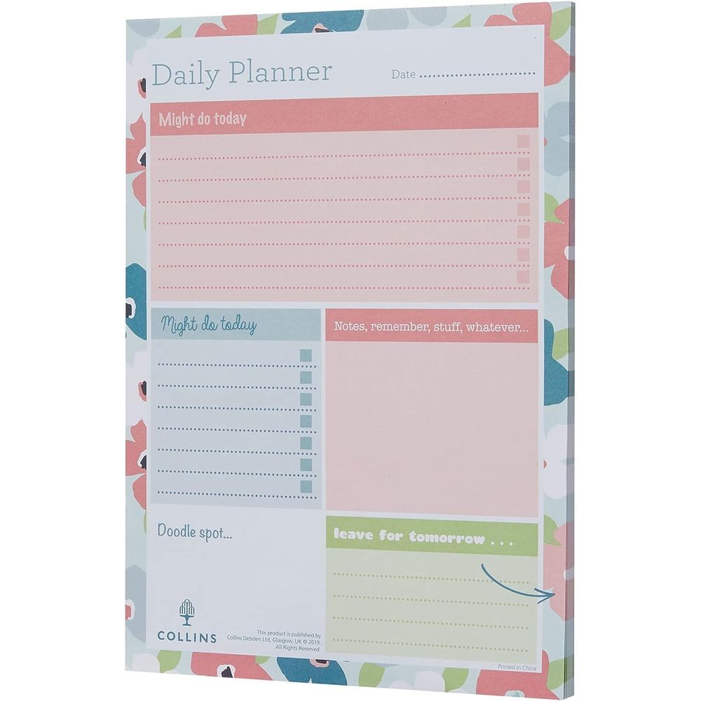 Collins Brighton A5 Daily Desk Pad Desk Planner