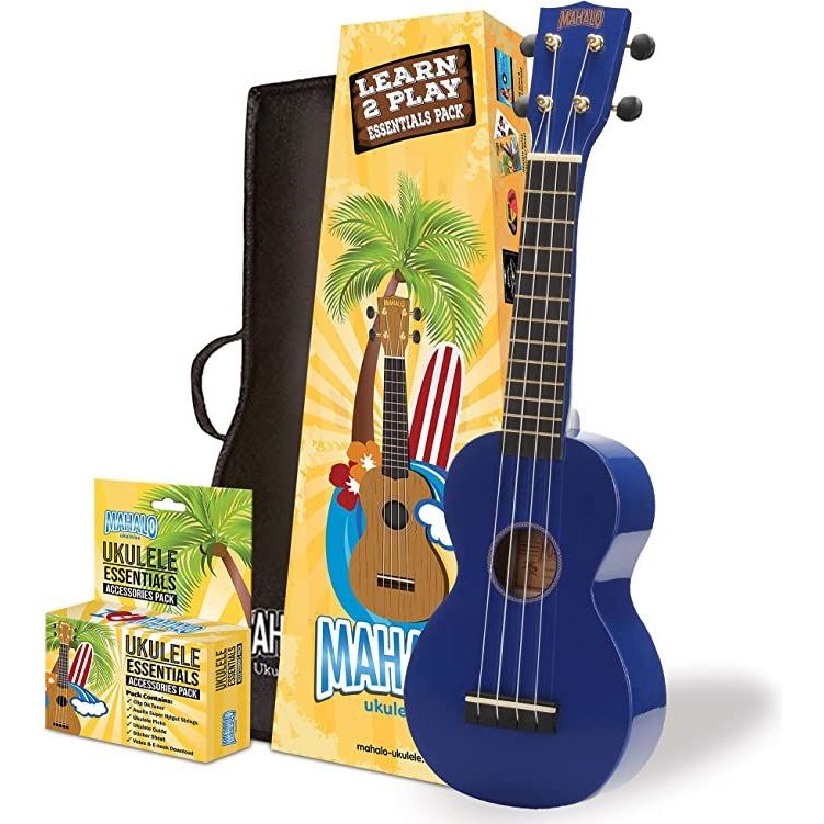 Mahalo MR1BUK Learn To Play Soprano Ukulele Pack M1 Rainbow 