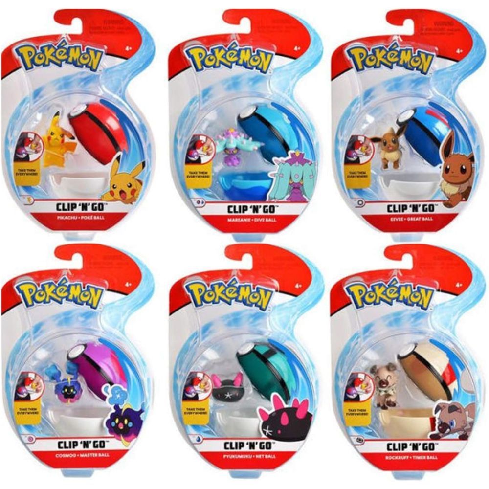 Jazwares Pokemon Clip N Go (Assorted - Includes 1)